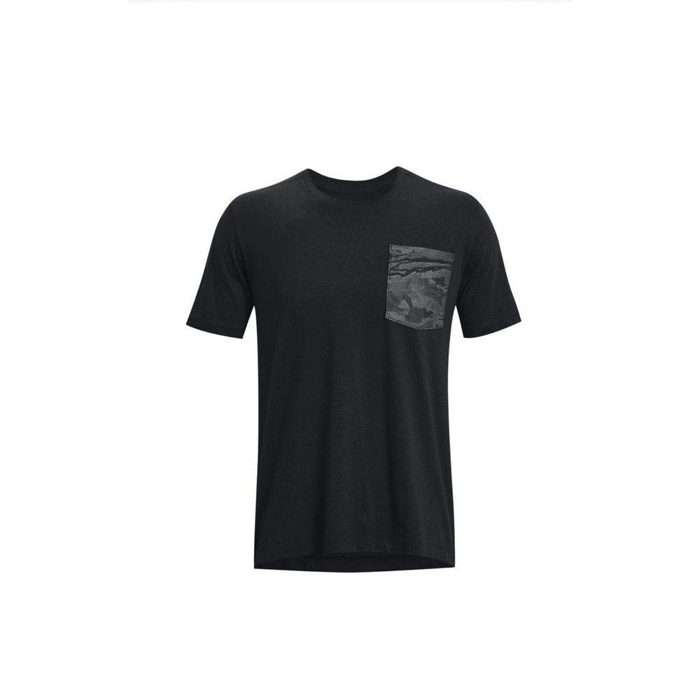 Under Armour Mens Outdoor Pocket T-Shirt Black Camo 1376204-001 Medium